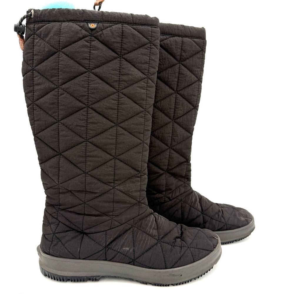 Bogs Women's Black Quilted Snowday Tall Boots Size 11